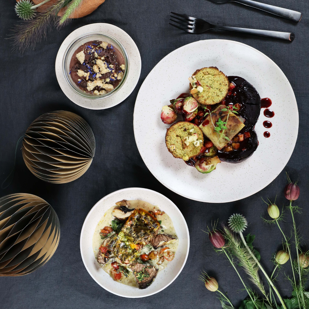 Vegansk nytårsmenu 2022 - grøn gourmet fra Homemate
