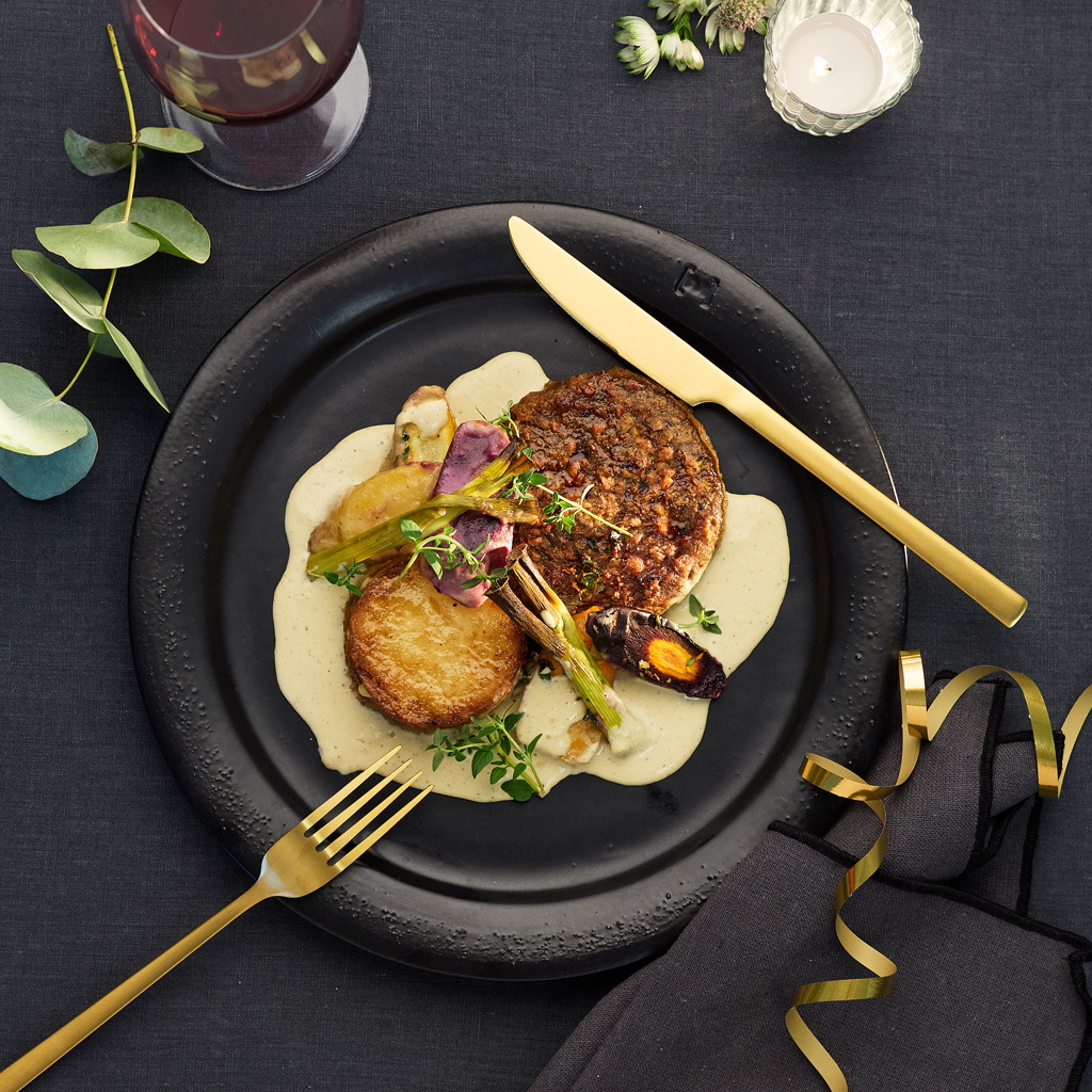 Vegansk hovedret nytårsmenu fra Homemate